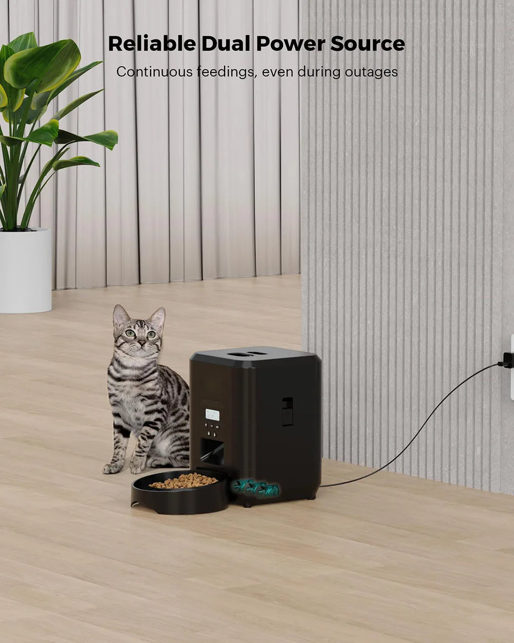 Smart Timed Automatic Pet Feeder — Scheduled Portion Control for Cats & Dogs