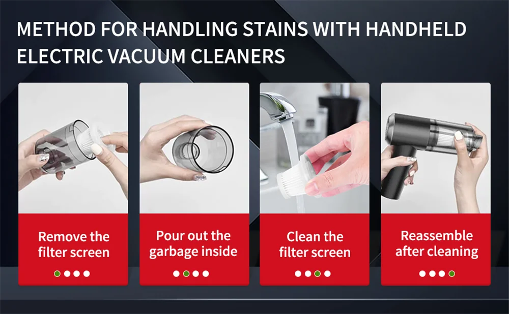 Portable Cordless Handheld Vacuum Cleaner — 5-in-1 Blow & Suction with Multi-Nozzles for Pet Hair, Car & Home