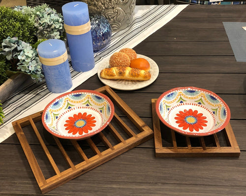 Resistant Round Wooden Trivets For Kitchen